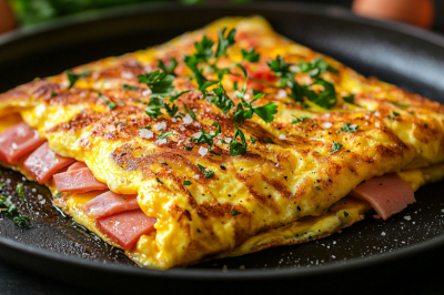 Минутная вкуснота или завтрак для лентяев: замена омлету &mdash; простой рецепт из яиц и колбасы