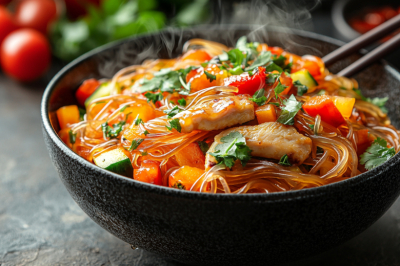 Фунчоза с курицей и овощами: готовлю вместо ужина, насыщает до утра &mdash; ночью есть не хочется