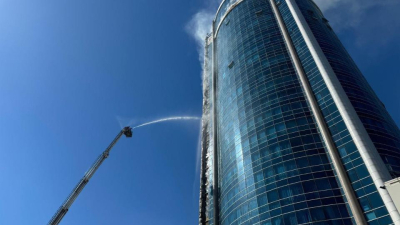 Пожар в здании у Хан-Шатыра: эвакуировали 8 человек