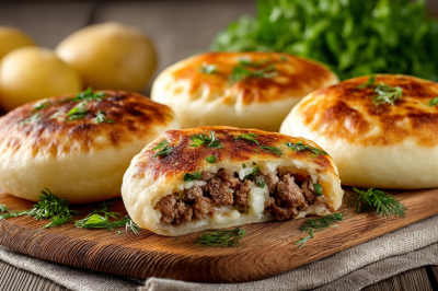 Пирожки не жарю &mdash; беру картошку и готовлю пышки: в духовке, с мясной начинкой