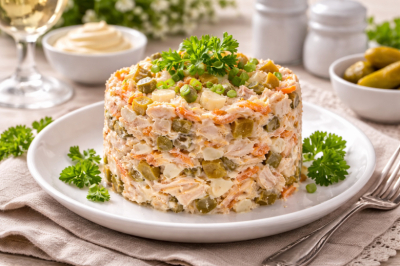 Многие не знают этот рецепт, а он шикарный: салат &laquo;Ходовой&raquo; из 4 ингредиентов &mdash; на застолье ушел быстрее оливье