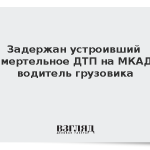 Задержан устроивший смертельное ДТП на МКАД водитель грузовика