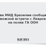 Глава МИД Бразилии сообщил о возможной встрече с Лавровым на полях ГА ООН