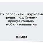ВСУ пополнили штурмовые группы под Сумами принудительно мобилизованными