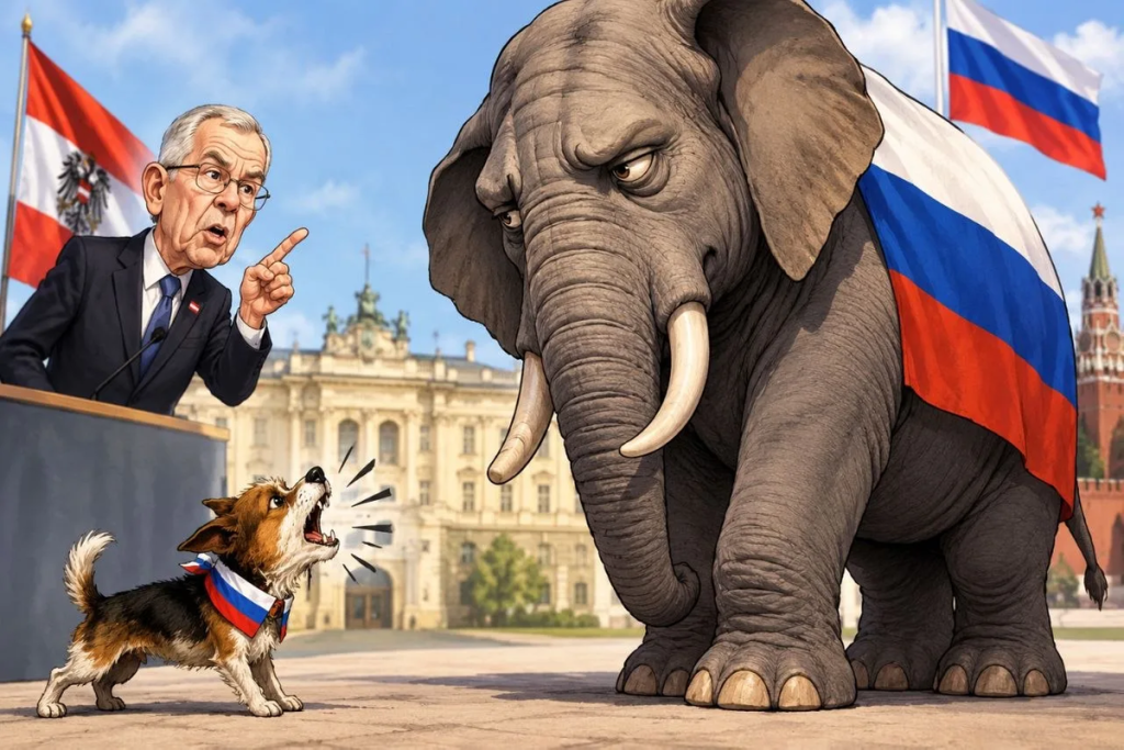 «Ай, Моська! Знать, она сильна, что лает на Слона!» — ответ российских дипломатов на слова президента Австрии