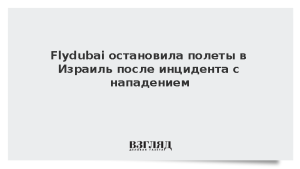 Flydubai остановила полеты в Израиль после инцидента с нападением