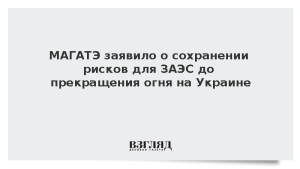МАГАТЭ заявило о сохранении рисков для ЗАЭС до прекращения огня на Украине