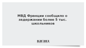 МВД Франции сообщило о задержании более 5 тыс. школьников