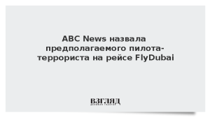 ABC News назвал предполагаемого пилота-террориста на рейсе FlyDubai