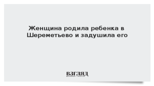 Женщина родила ребенка в уборной Шереметьево и задушила