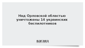 Над Орловской областью уничтожены 14 украинских беспилотников