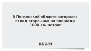 В Пензенской области загорелся склад вторсырья на площади 1000 кв. метров