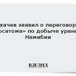 Лихачев заявил о переговорах «Росатома» по добыче урана в Намибии