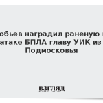 Воробьев наградил раненую при атаке БПЛА главу УИК из Подмосковья