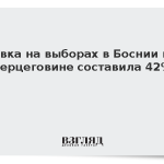 Явка на выборах в Боснии и Герцеговине составила 42%