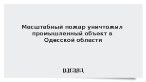 Масштабный пожар уничтожил промышленный объект в Одесской области