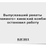 Выпускавший ракеты «Фламинго» киевский комбинат остановил работу