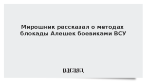 Мирошник рассказал о методах блокады Алешек боевиками ВСУ