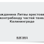 Гражданина Литвы арестовали за контрабанду частей танка в Калининграде