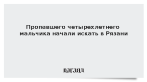 Пропавшего четырехлетнего мальчика начали искать в Рязани