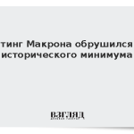 Рейтинг Макрона обрушился до исторического минимума