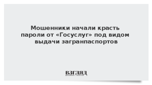 Мошенники начали красть пароли от «Госуслуг» под видом выдачи загранпаспортов