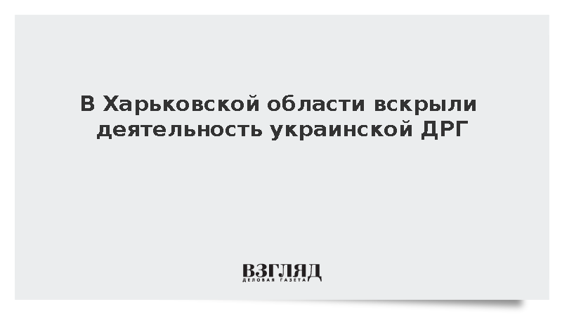 В Харьковской области вскрыли деятельность украинской ДРГ